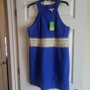 Blue and gold Lilly dress